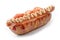 Fresh hotdog on white background