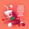 Fresh Juice Logo Healthy Vitamin Drink Bar Colorful Banner