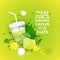 Fresh Juice Logo Healthy Vitamin Drink Bar Colorful Banner