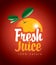 Fresh juice with picture orange