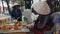 Fresh juice street seller in Vietnam