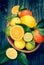 Fresh and juicy citrus fruits