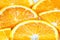 Fresh juicy orange fruit slice isolated. Citrus fruit-natural vitamin C.