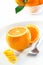 Fresh juicy orange with zest