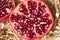 Fresh juicy pomegranate fruit with seeds