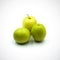 Fresh jujube green isolated on the white background