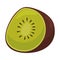 fresh kiwi half exotic fruit