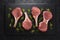 Fresh lamb chops on sleek black stone, culinary elegance