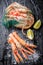 Fresh langoustines on ice