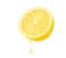 Fresh lemon juice dripping