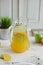 Fresh lemonade drink orange detox mint