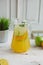 Fresh lemonade drink orange detox mint