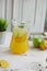 Fresh lemonade drink orange detox mint