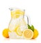 Fresh lemonade glass pitcher