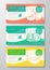 Fresh Local Fruits Label Templates Set. Abstract Vector Packaging Horizontal Design Layouts Collection. Modern