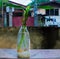 A Fresh Lucky Bamboo Soaked in A Clear Transparent Bottle Filled With Fresh Water and White Pebbles.  A Decoration for Home, Furni