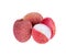 Fresh lychees Litchi chinensis isolated
