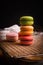 Fresh Macaroons gourmet bakery colorful