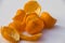 Fresh mandarin oranges peel