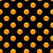 Fresh mandarine Seamles pattern. Ripe fruit tangerines seamless pattern. Fresh citrus isolated on bleck background pattern. Flat