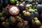 Fresh mangosteen for sell in market