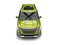 Fresh metallic green modern SUV car - top down front view