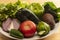 Fresh Mexican Vegetables in a white Plate