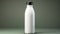 Fresh milk in a clean glass bottle, healthy and organic generated by AI
