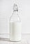 Fresh milk in old fashioned bottle