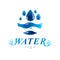 Fresh mineral water design vector emblem for use as marketing design symbol.