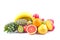 Fresh mixed fruits.Fruits background.Healthy eating, dieting.Love fruits, clean eating