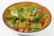 fresh mixed vegetable compound salad with broccoli, baby corn, cucumber carrot and lettuce