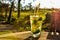 Fresh Mojito drinks, garden outdoor background