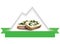 Fresh and natural bread with herb curd from Mountains, logo