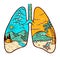 Fresh natural lung vector illustration