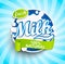 Fresh and Natural Milk label splash.