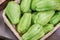 Fresh natural and organic of chayote fruits