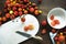 Fresh natural tomato on a cutting board