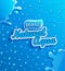 Fresh natural water banner with drops and splash.