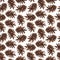 fresh nature brown pine cone repeat seamless pattern doodle cartoon modern style wallpaper