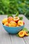 Fresh nectarines in a bowl