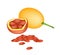 Fresh Orange Baby Jackfruits on White Background