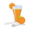 Fresh orange juice. Healthy citrus drink in glass