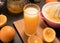 fresh Orange Juice making