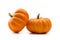 Fresh orange miniature pumpkin isolated