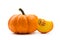 Fresh orange miniature pumpkin isolated