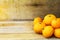 Fresh orange on wooden background for healthy. Organic or clean fruit from orchard in the market. Clean fruit and drink for health