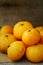 Fresh orange on wooden background for healthy. Organic or clean fruit from orchard in the market. Clean fruit and drink for health