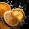 Fresh orange and yellow lemon art photography