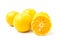 Fresh oranges full and half cut Rich in vitamin C  on white background and clipping path